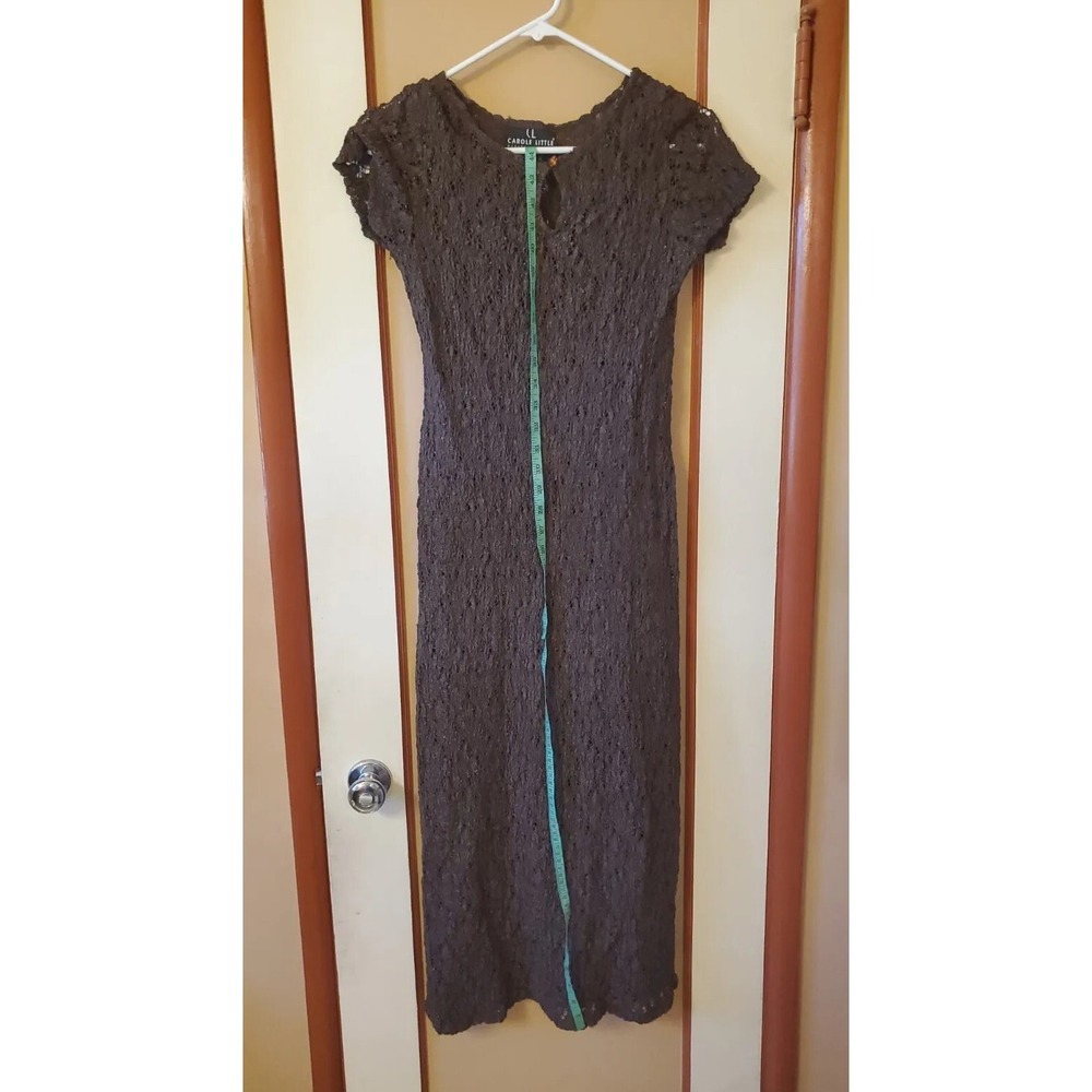 Carole Little Full Brown Croche Dress size 4P - Picture 5 of 6